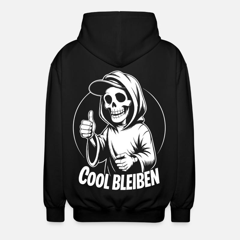 Pouce levé avec capuche squelette - Veste à capuche unisexe - noir
