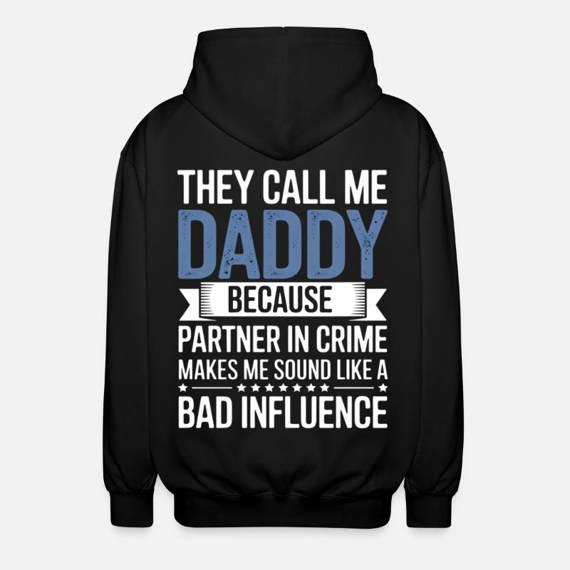 Papa partenaire de crime Tee - Veste à capuche unisexe - noir