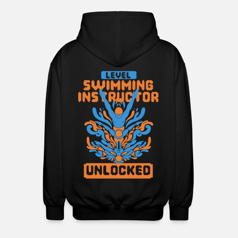 Instructeur de natation niveau Schwimmlehrer débloqué - Veste à capuche unisexe - noir