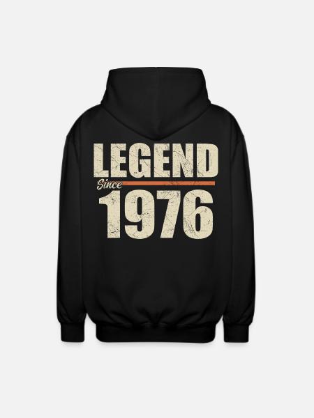 Birthday 1976 | Legend since 1976 - Unisex Hooded Jacket - black