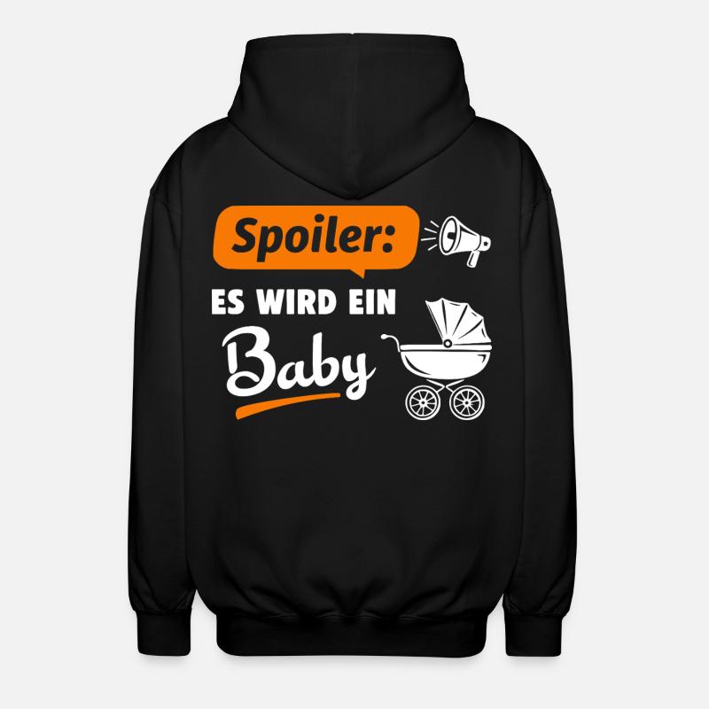 Spoiler: Es wird ein Baby - Unisex Kapuzenjacke - Schwarz