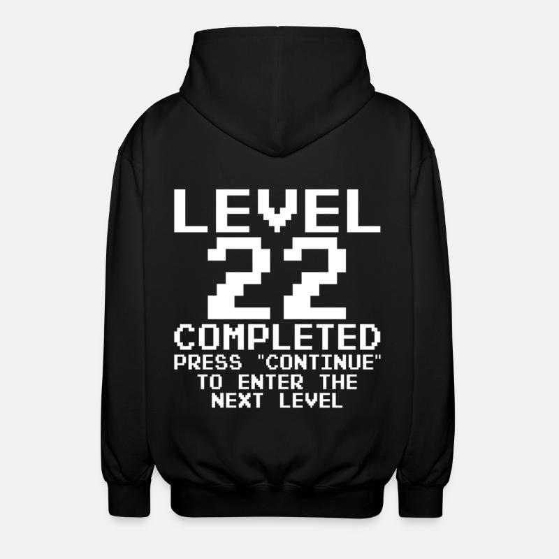 Niveau 22 Pixel Rétro terminé - Veste à capuche unisexe - noir