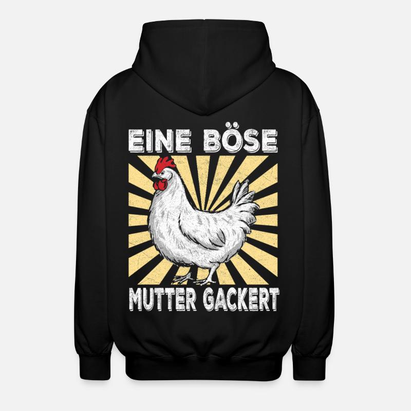 Eine Böse Mutter Gackert - Unisex Kapuzenjacke - Schwarz