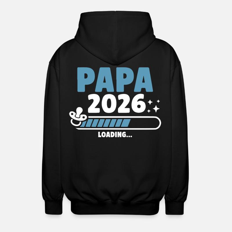 Papa 2026 Loading... - Unisex Kapuzenjacke - Schwarz