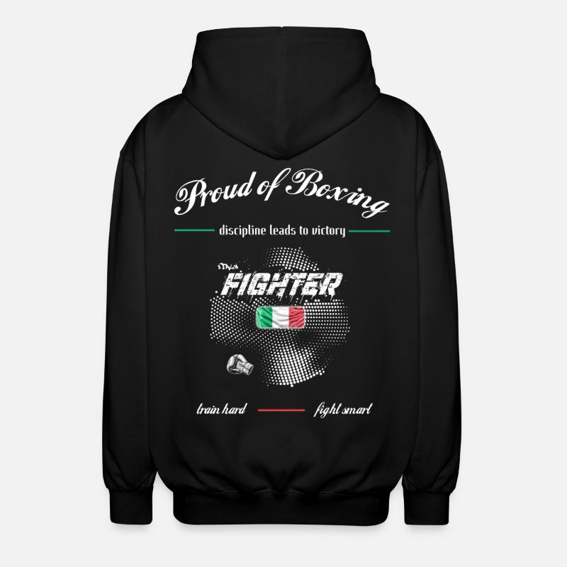 Fier de Boxing FIGHTER Italie - Veste à capuche unisexe - noir