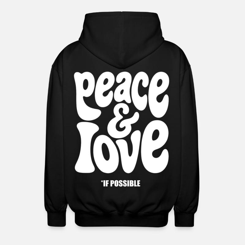 FRIEDENSLIEBE #2 – lass uns reden. - Unisex Kapuzenjacke - Schwarz