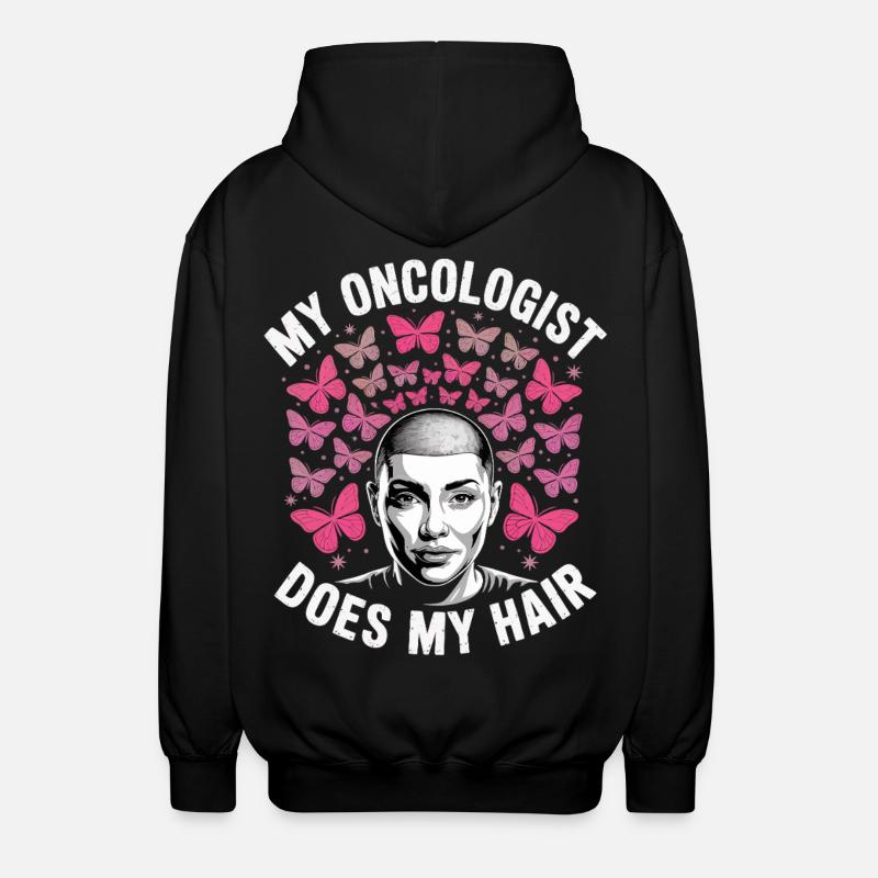 Mon oncologue coiffe mes cheveux - Veste à capuche unisexe - noir