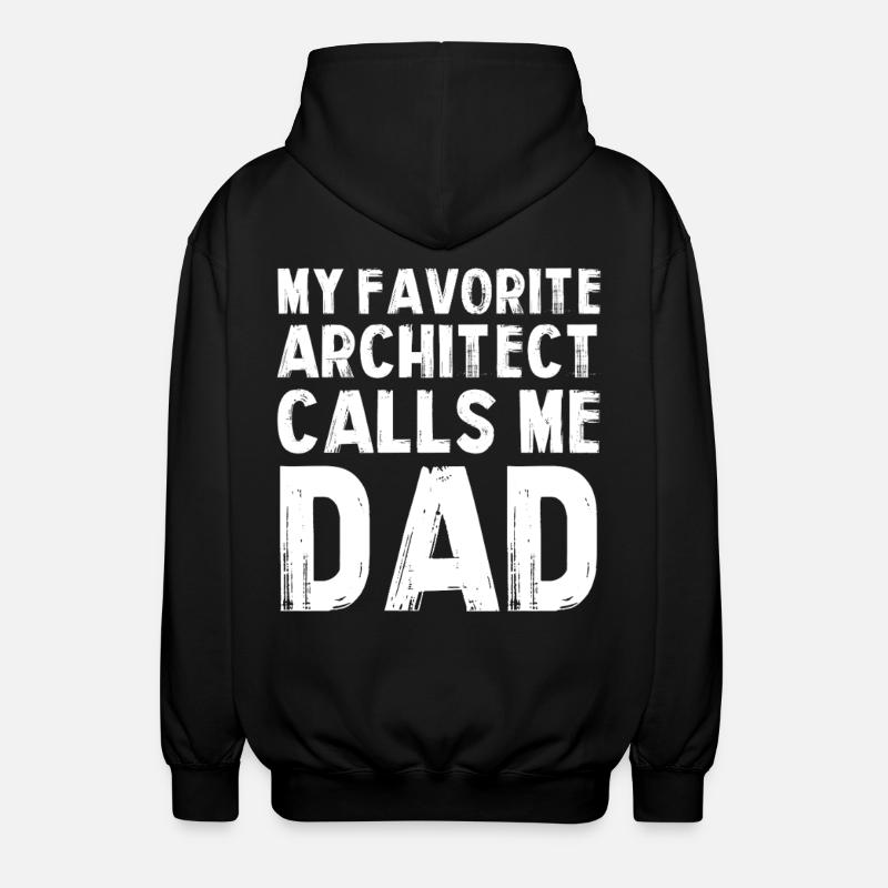 Mon architecte préféré est papa - Veste à capuche unisexe - noir