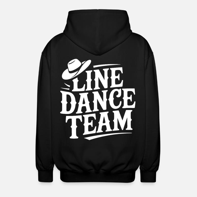 Line Dance Team Logo - Unisex Hooded Jacket - black
