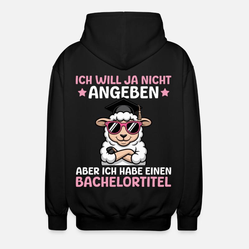 Bachelorprüfung Studentin Bachelor Abschluss - Unisex Kapuzenjacke - Schwarz