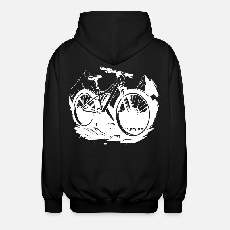 Graphismes de VTT - Veste à capuche unisexe - noir