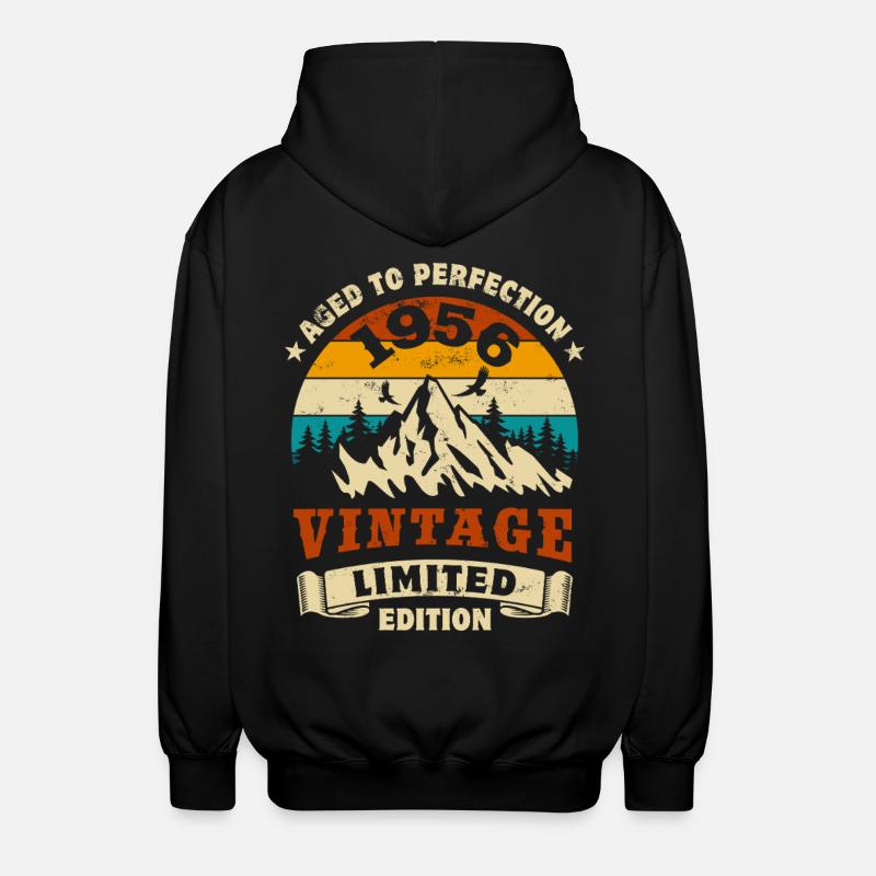 Édition limitée cadeau d’anniversaire 1956 - Veste à capuche unisexe - noir