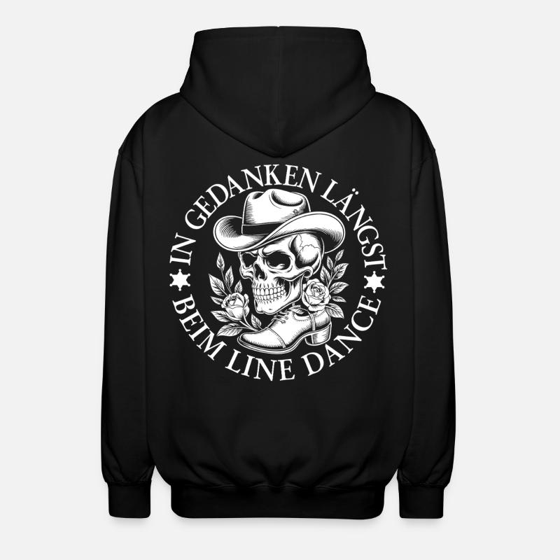 Skelett im Line Dance Stil - Unisex Kapuzenjacke - Schwarz