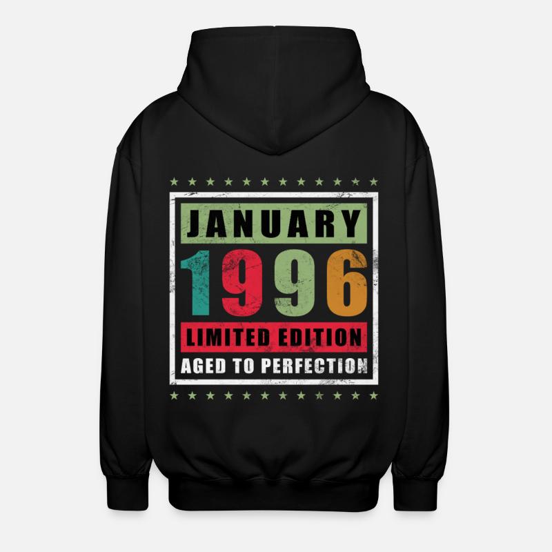 Januar 1996 Limitierte Edition - Unisex Kapuzenjacke - Schwarz