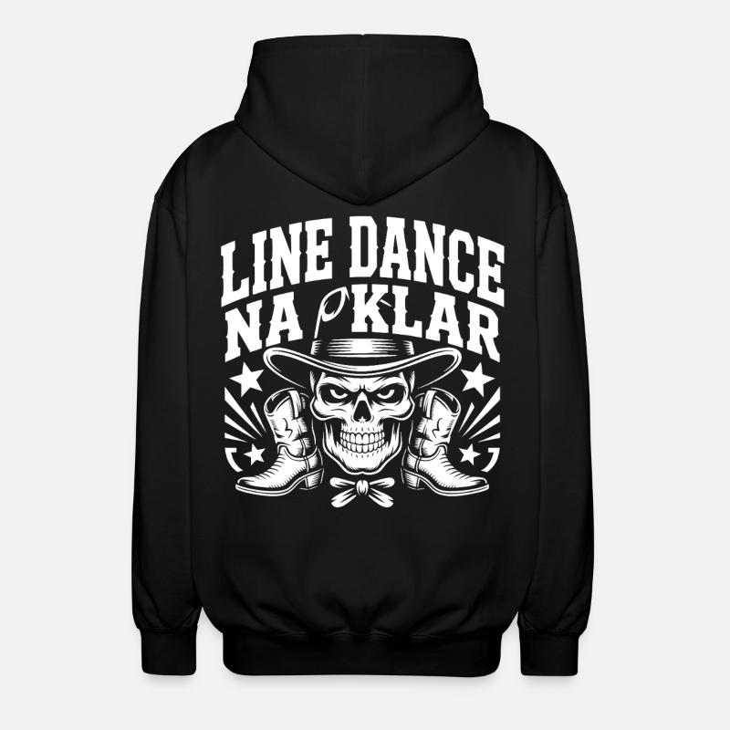 Knochen Cowboy Line Dance - Unisex Kapuzenjacke - Schwarz
