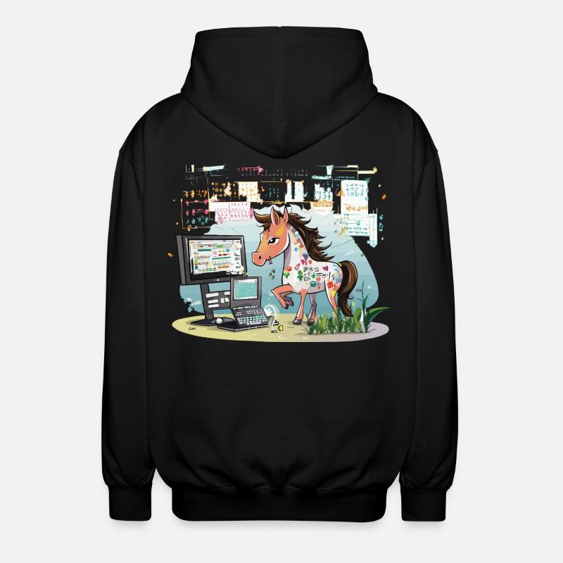 Digital Graffiti Pony - Unisex Kapuzenjacke - Schwarz
