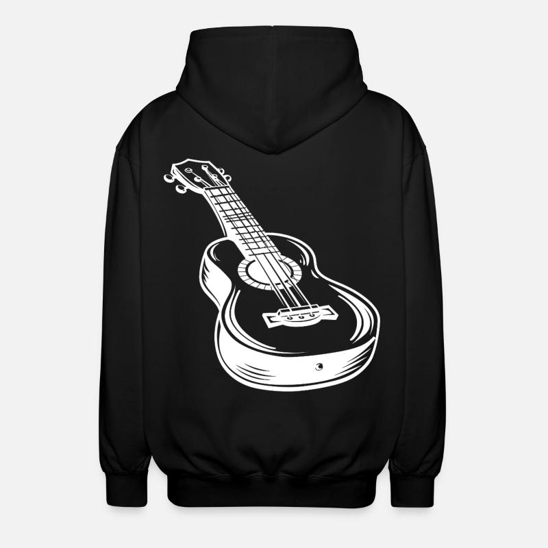 Sketch de ukulélé - Veste à capuche unisexe - noir