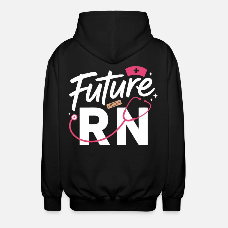 Future RN Stethoskop & Klinik - Unisex Kapuzenjacke - Schwarz