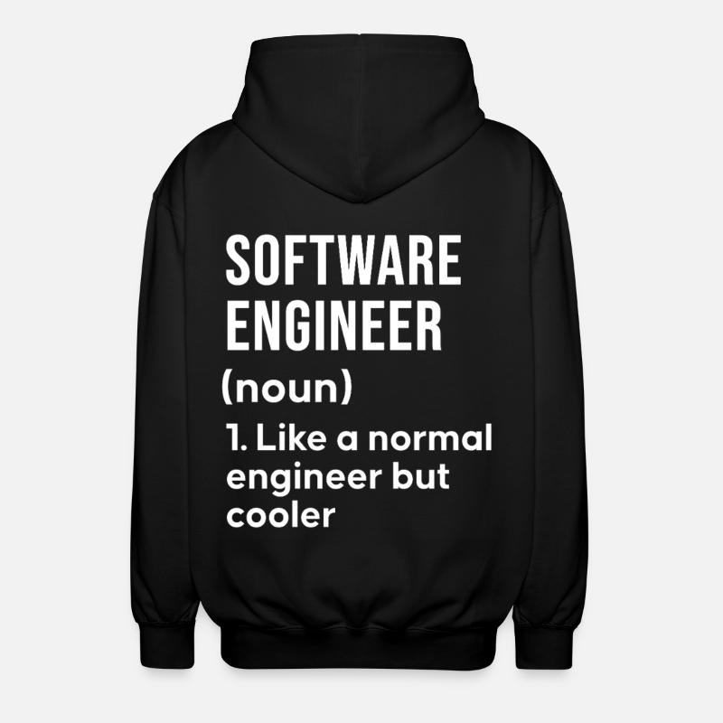 Software Engineer Saying Shirt - Unisex Hooded Jacket - black