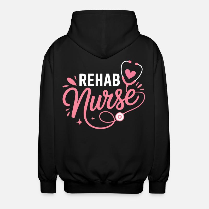 Conception du stéthoscope infirmier en rééducation - Veste à capuche unisexe - noir