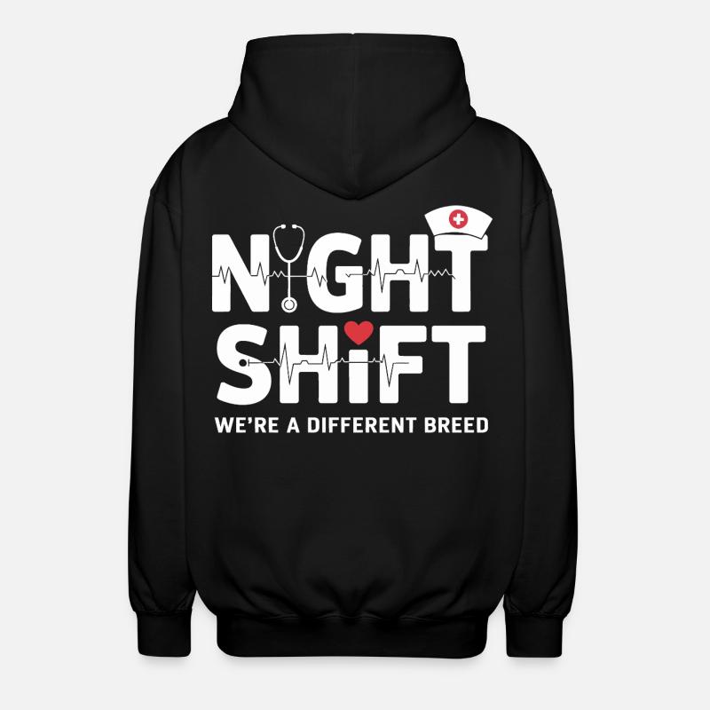 NachtSchicht Herzpfleger – Different Breed - Unisex Hooded Jacket - black