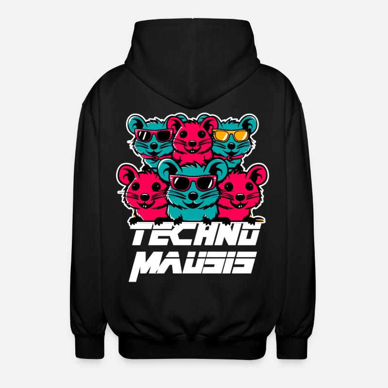 Techno Mausis - Veste à capuche unisexe - noir