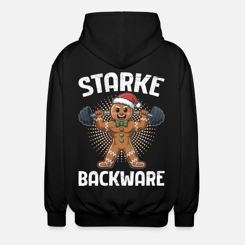 Lebkuchenmann STARKE BACKWARE Lustiges - Unisex Kapuzenjacke - Schwarz