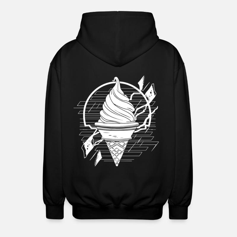 Dessin de glace douce - Veste à capuche unisexe - noir