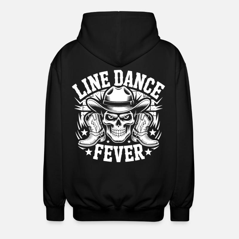 Line Dance Forever Skull - Unisex Kapuzenjacke - Schwarz