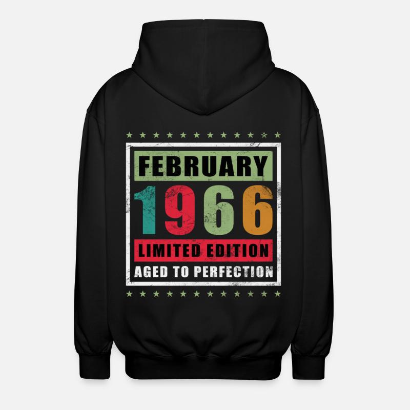 February 1966 - February 1966 Gift - Unisex Hooded Jacket - black