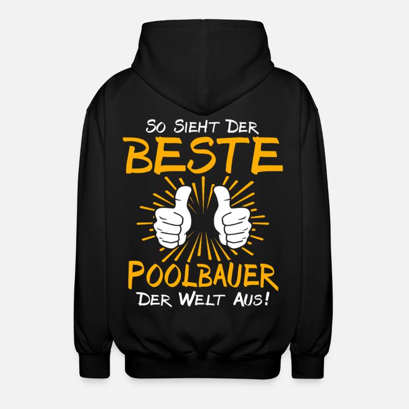 Idée cadeau pour constructeur de piscines - Veste à capuche unisexe - noir