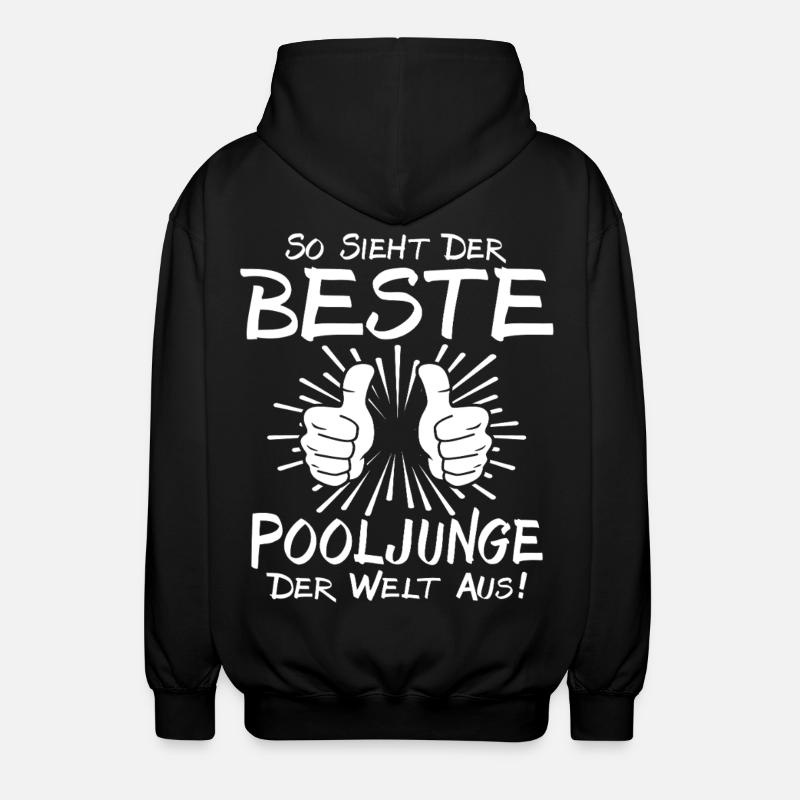 Bester Pooljunge - Unisex Kapuzenjacke - Schwarz