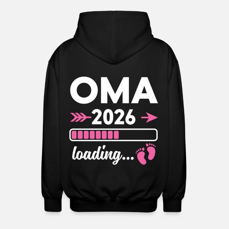 Oma 2026 Loading - Unisex Kapuzenjacke - Schwarz