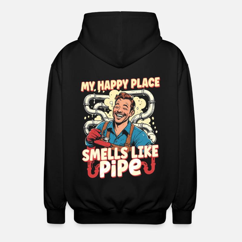 Pipe Layer Pipeline Builder - Unisex Hooded Jacket - black