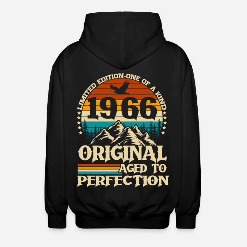 Original 1966 Vintage Retro födelsedagspresent - Luvjacka unisex - svart