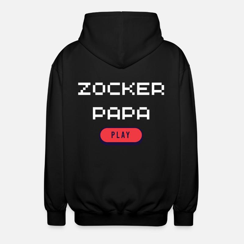 Zocker Papa - Unisex Kapuzenjacke - Schwarz