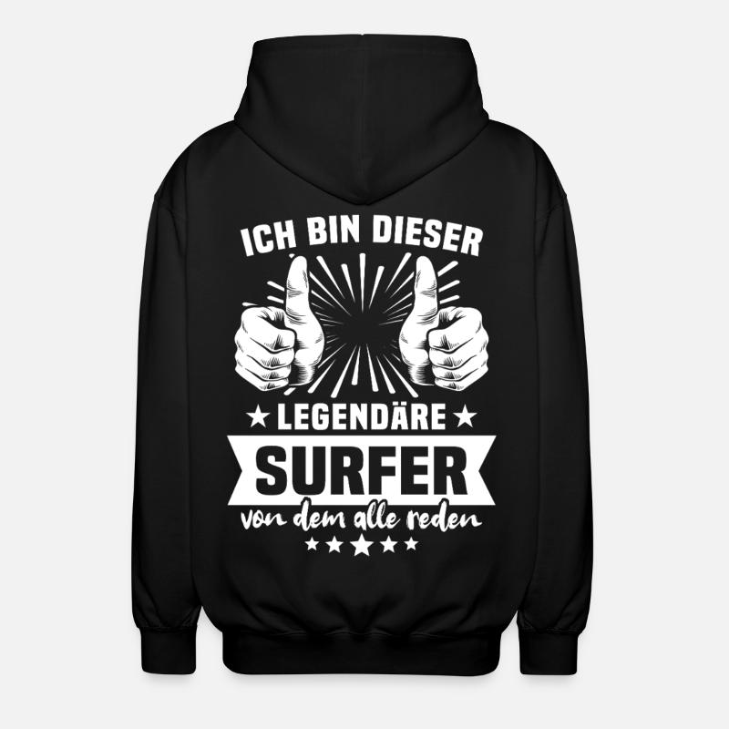 Légende du surfeur - Veste à capuche unisexe - noir