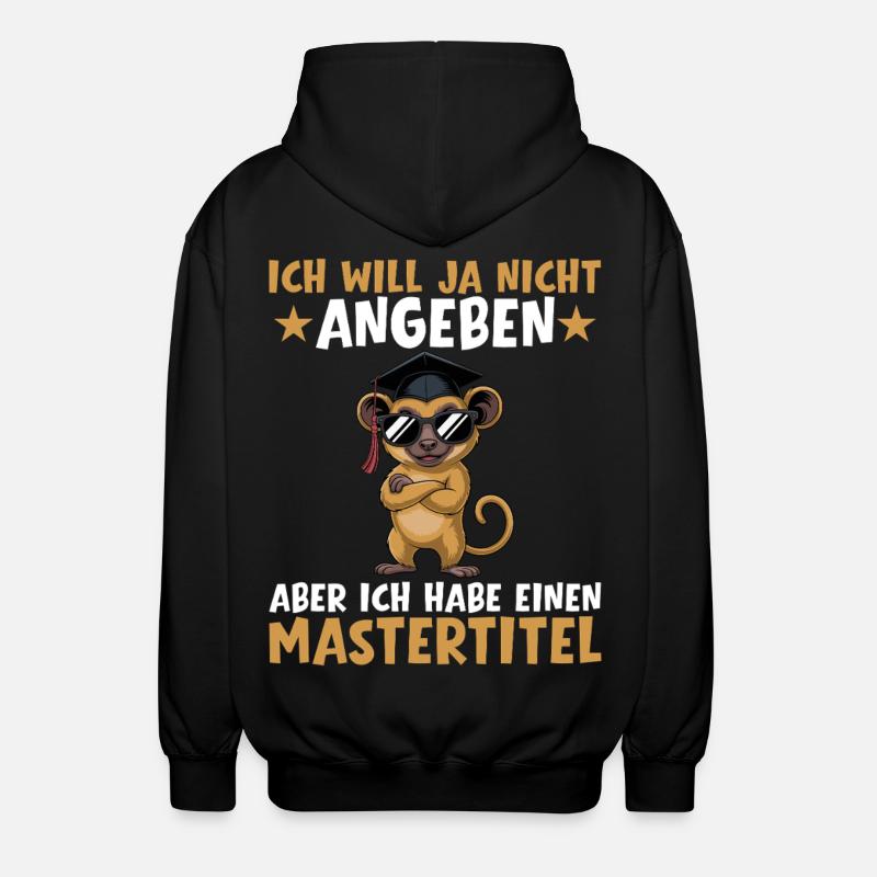 Master's degree passed Master's examination - Unisex Hooded Jacket - black