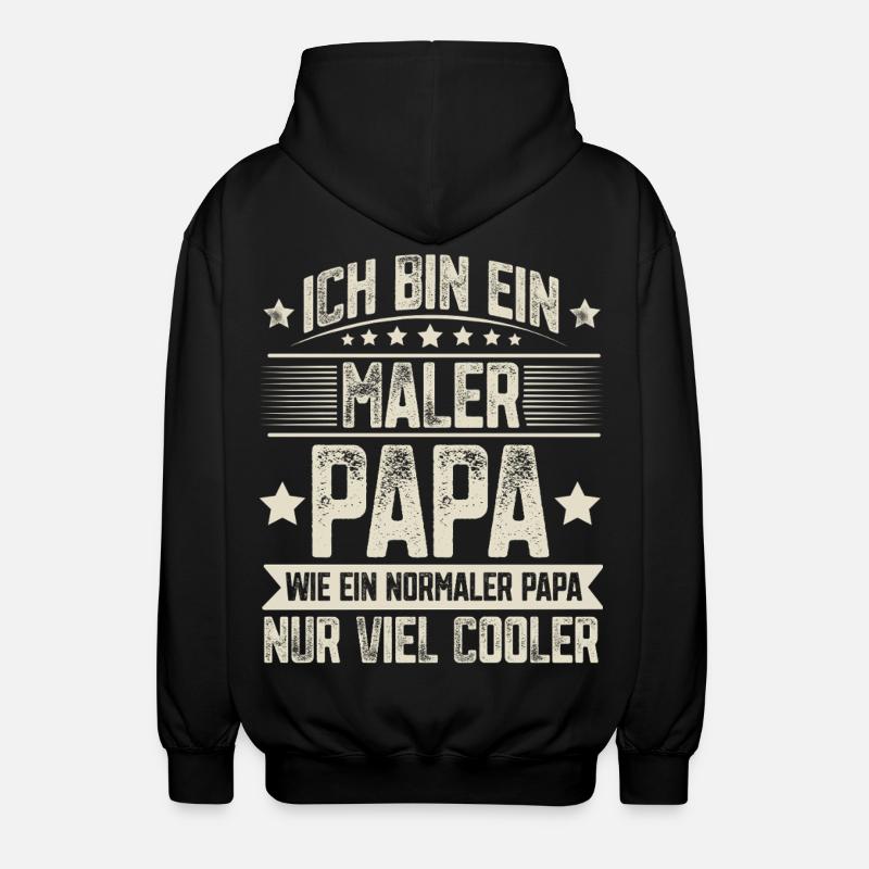 Maler Papa - Unisex Kapuzenjacke - Schwarz