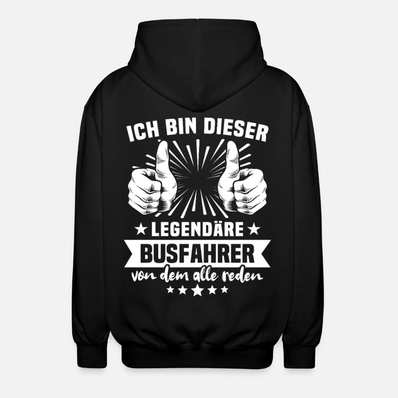 Légende du chauffeur de bus - Veste à capuche unisexe - noir