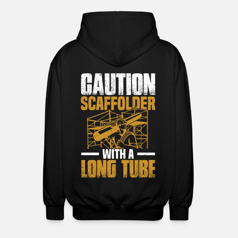  Scaffold Installer Builder Worker Construction - Unisex Hooded Jacket - black