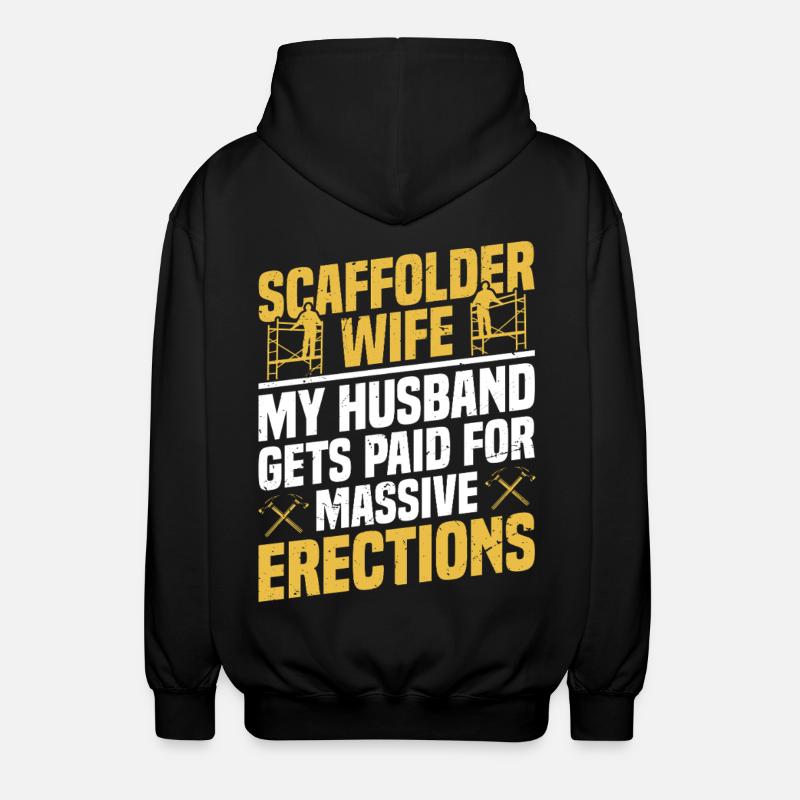 Gerüstehefrau Bauarbeiterin - Unisex Kapuzenjacke - Schwarz