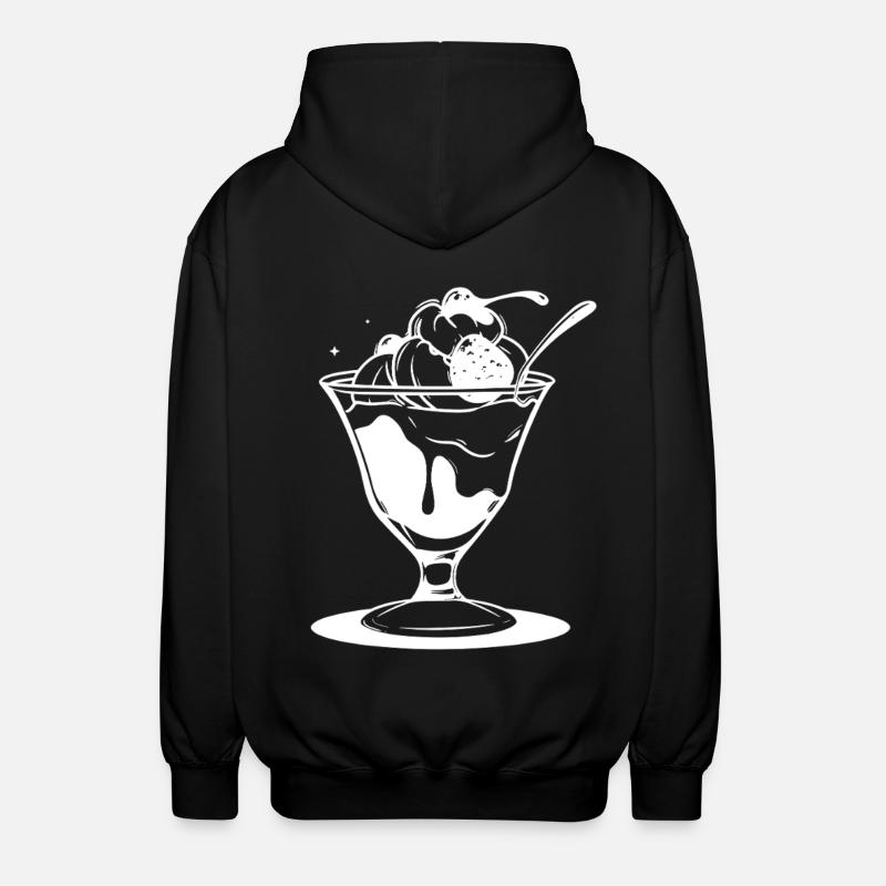 Eiscreme Eisbecher - Unisex Kapuzenjacke - Schwarz