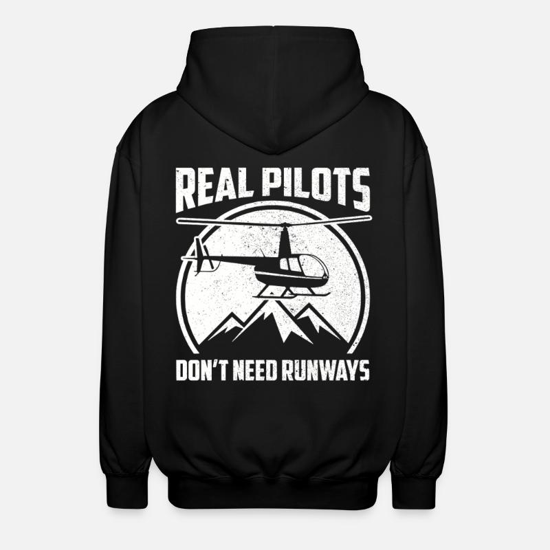Pilote d’hélicoptère Pilote d’hélicoptère - Veste à capuche unisexe - noir