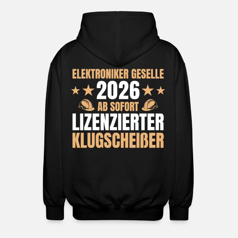 Electronics Technician Journeyman 2026 Completed Training - Unisex Hooded Jacket - black