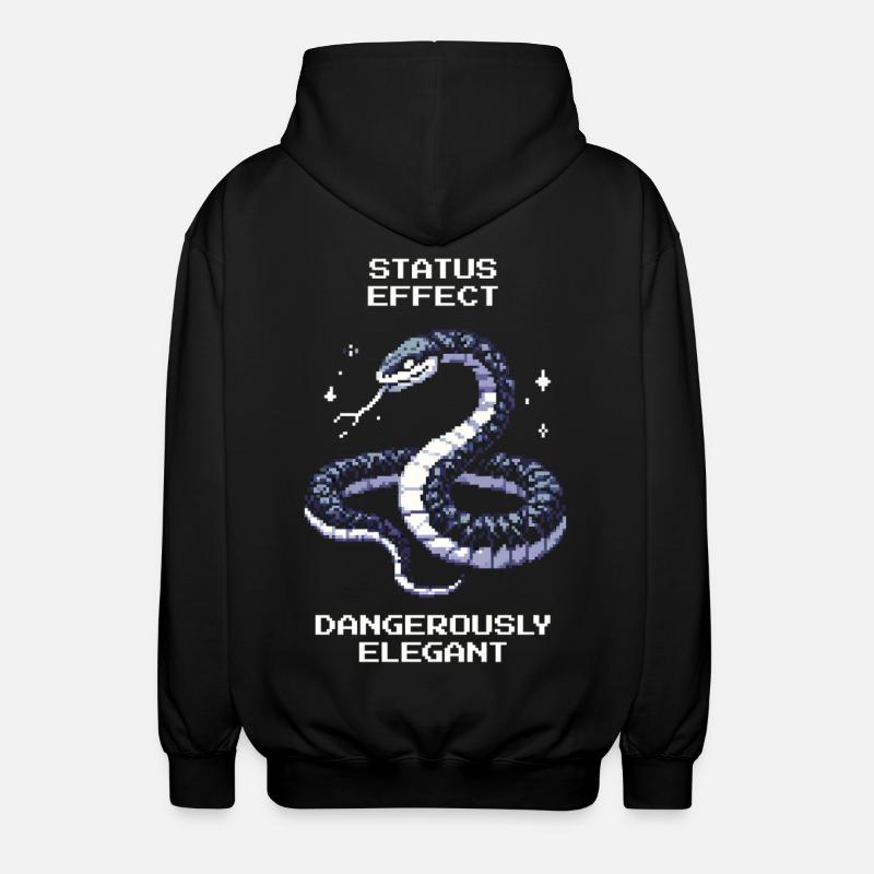 Dangereusement élégant | Attitude de serpent - Veste à capuche unisexe - noir