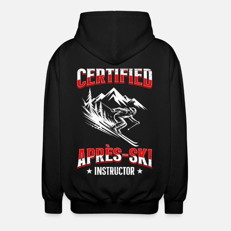 Ski INSTRUCTEUR CERTIFIÉ APRÈS-SKI FUNNY - Veste à capuche unisexe - noir