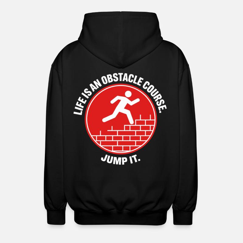 Parkour Life Obstacle Course Hindernislauf - Unisex Hooded Jacket - black