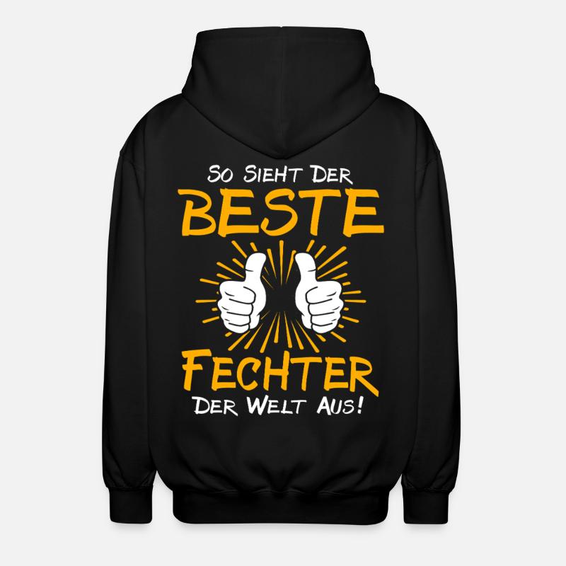 Fechter Geschenkidee - Unisex Kapuzenjacke - Schwarz