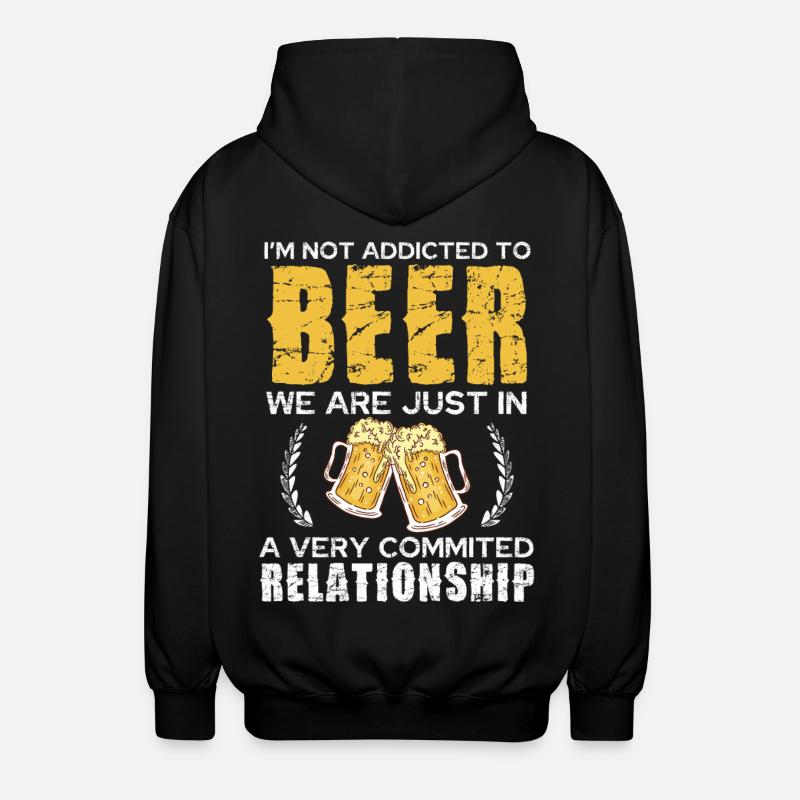 Relation amoureuse de bière Chemise blague - Veste à capuche unisexe - noir